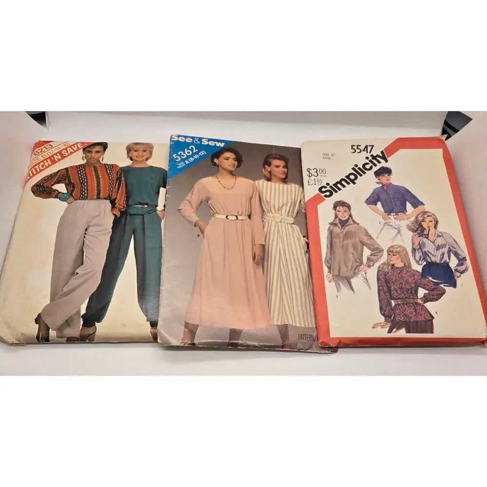Vtg Simplicity 70s Sewing Patterns Lot of 2 Retro Skirts Dresses #5403 #9172